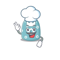 Talented baby apron chef cartoon drawing wearing chef hat