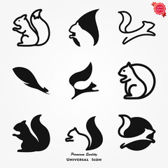 Squirrel vector icon isolated on a backgrounds.
