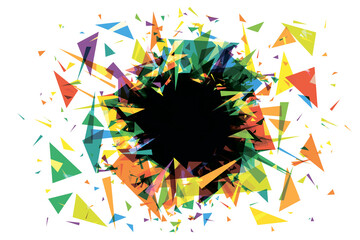 Abstract background explosion. Triangles banner. 