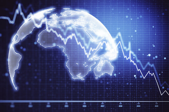 Stock market crash statistics with digital earth - Powered by Adobe