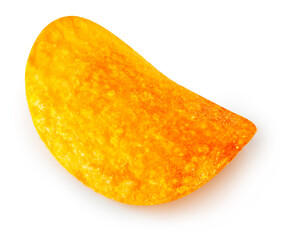 appetizing potato chips isolated on a white
