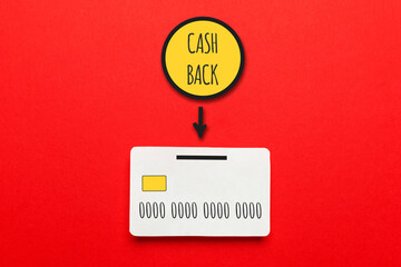 Cashback money on a credit card. Bonus payments.