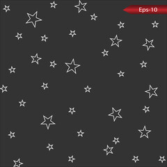 Stars on a black background. White star shooting with an elegant star.Meteoroid, comet, stars.