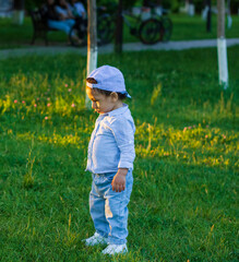 little boy in the field, little boy in the park