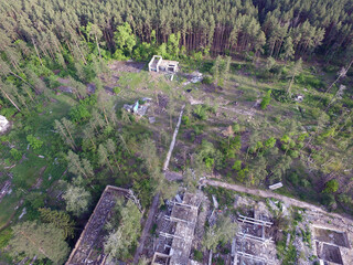 The destruction of the remnants of communism (drone image).Totally marauded and vandalised by...