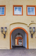Entrance corridor of the castle in Hachenburg, Germany