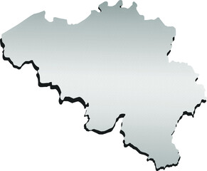 Map of Belgium in gray