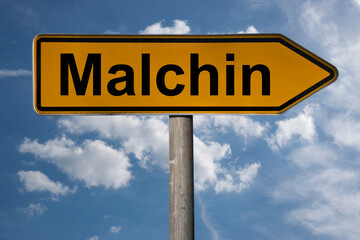 Obraz premium Wegweiser Malchin