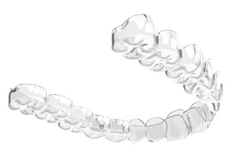 3d render of invisalign removable and invisible retainer