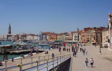 Obraz premium catwalk in venice on the famous Rivadegli Schiavoni waterfront