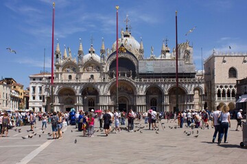 Piazza San Marco square in Venice with its Basilica