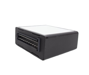 electric car engine control unit on a white background, isolate, ECU, EGR