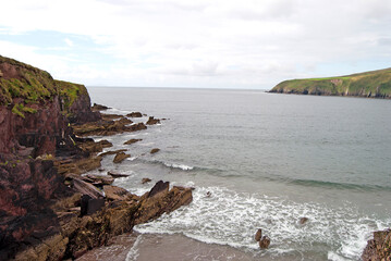 Fototapeta na wymiar View on the stony coast, Irleland