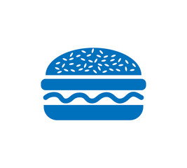 Burger icon isolated on white background. Vector art