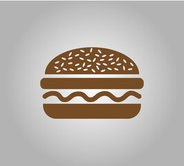 Burger icon or logo line art style. . Cheeseburger outline vector icon. Symbol, logo illustration. Pixel perfect vector graphics
