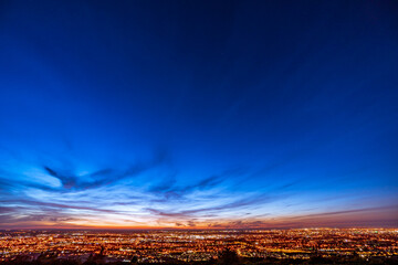 Fototapeta premium Shortly after sunset over Dublin city