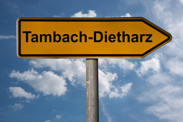 Fototapeta premium Wegweiser Tambach-Dietharz