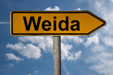 Obraz premium Wegweiser Weida
