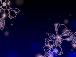 Abstract background blue technology lines in the form of flower glowing frame background. Vector design for prints, flyers, banners, invitations card, special offer and more.