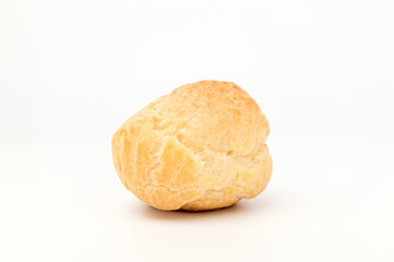 Cream puff on white background