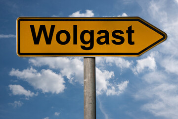 Obraz premium Wegweiser Wolgast