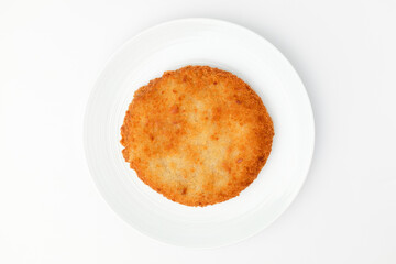 Pork cutlet on white background