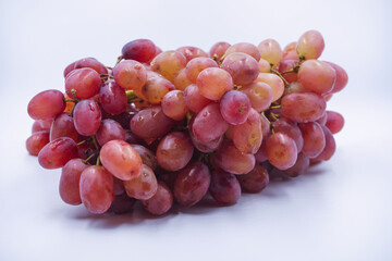 Red Grapes isolated on a white background