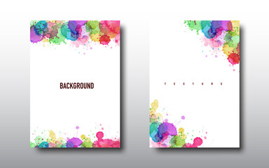 Modern template design with Multicolored splash watercolor blot