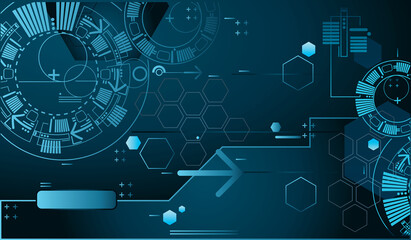 Abstract scientific technology blueprint background
