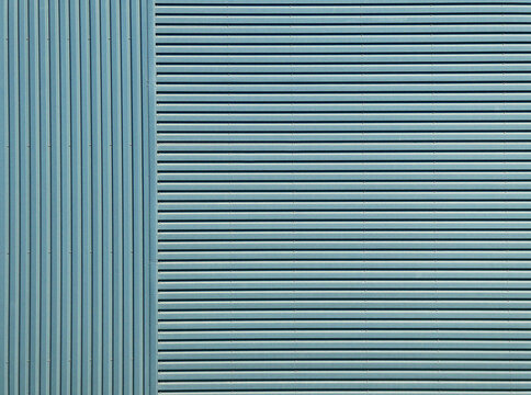 Warehouse Teal Metal Corrugated Wall