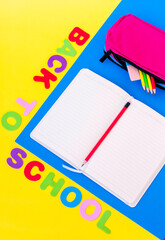 Back to school concept colorful background