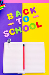 Back to school concept colorful background