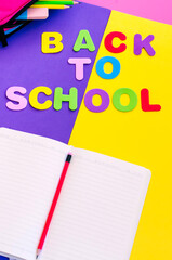 Back to school concept colorful background