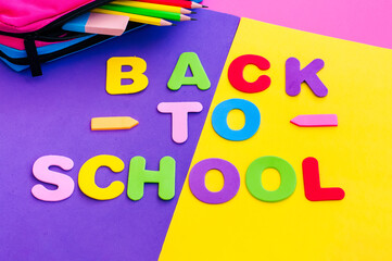 Back to school concept colorful background