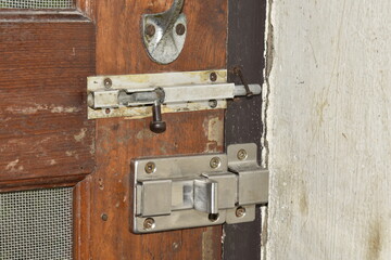 The door lock after entering the house.
