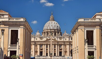 Fototapeta na wymiar saint peter basilica rome italy