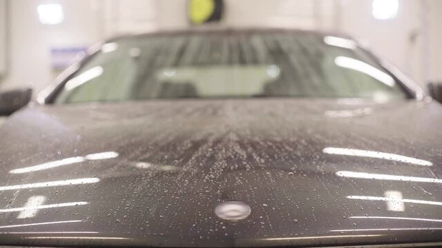 Washing and polishing a car