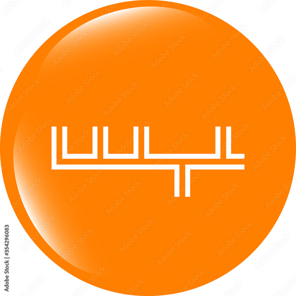 Fototapete Apps icon. abstract sign on web button isolated on white