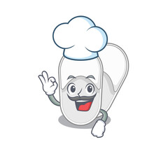 Talented hotel slippers chef cartoon drawing wearing chef hat