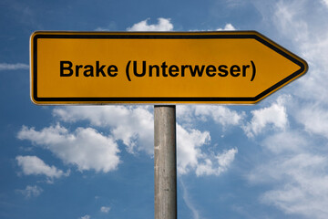 Obraz premium Wegweiser Brake (Unterweser)