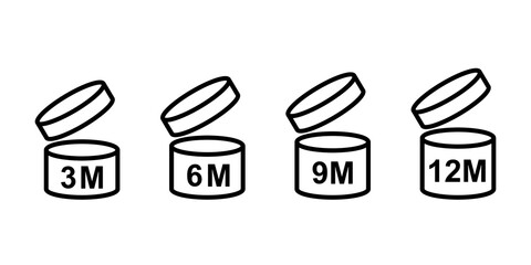 Period after opening symbol set. Clipart image isolated on white background