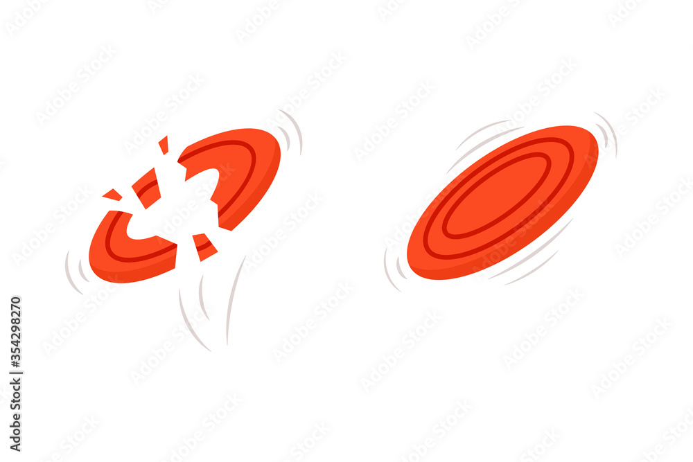 Wall mural clay target icon set. clipart image isolated on white background
