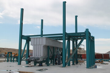 Oil pipes in a petrochemical plant during the production of oil and gas