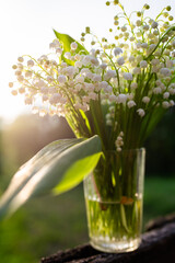 lily of the valley in vase