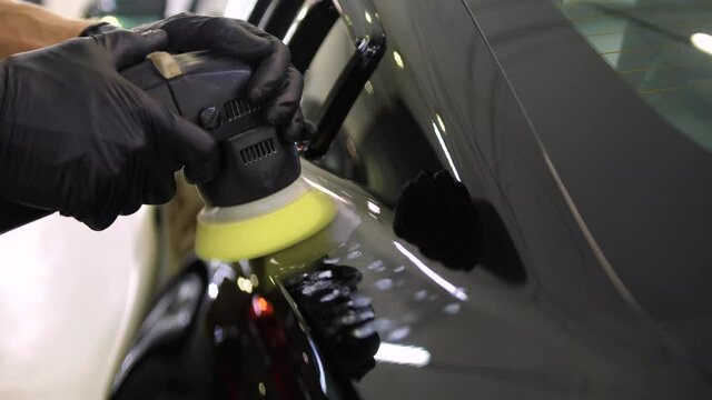 Washing and polishing a car