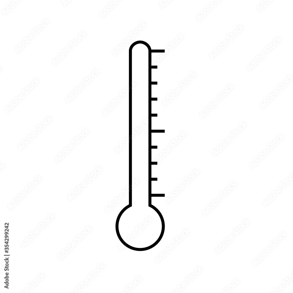 Canvas Prints blank empty thermometer icon. clipart image isolated on white background