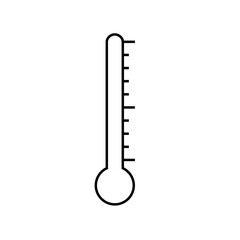 Blank empty thermometer icon. Clipart image isolated on white background