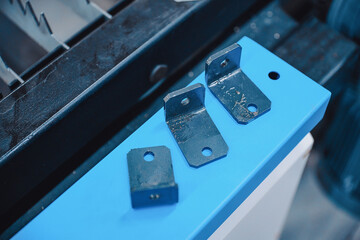 Knots and details of industrial machine tools close-up