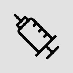 Vector Illustration of A Syringe Icon | Vector Line Icon | Medical Healthcare Vector Icon | Single Vector Icon