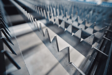 Obraz premium Knots and details of industrial machine tools close-up